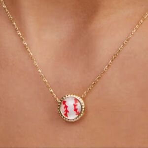 Kendra Scott Gold Necklace with Baseball - 100% Authentic